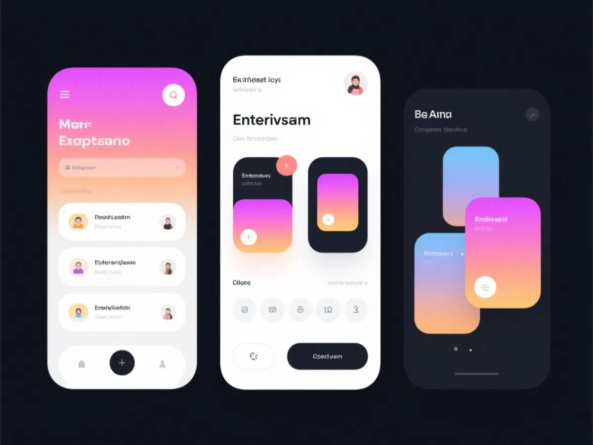 移动端App界面示意